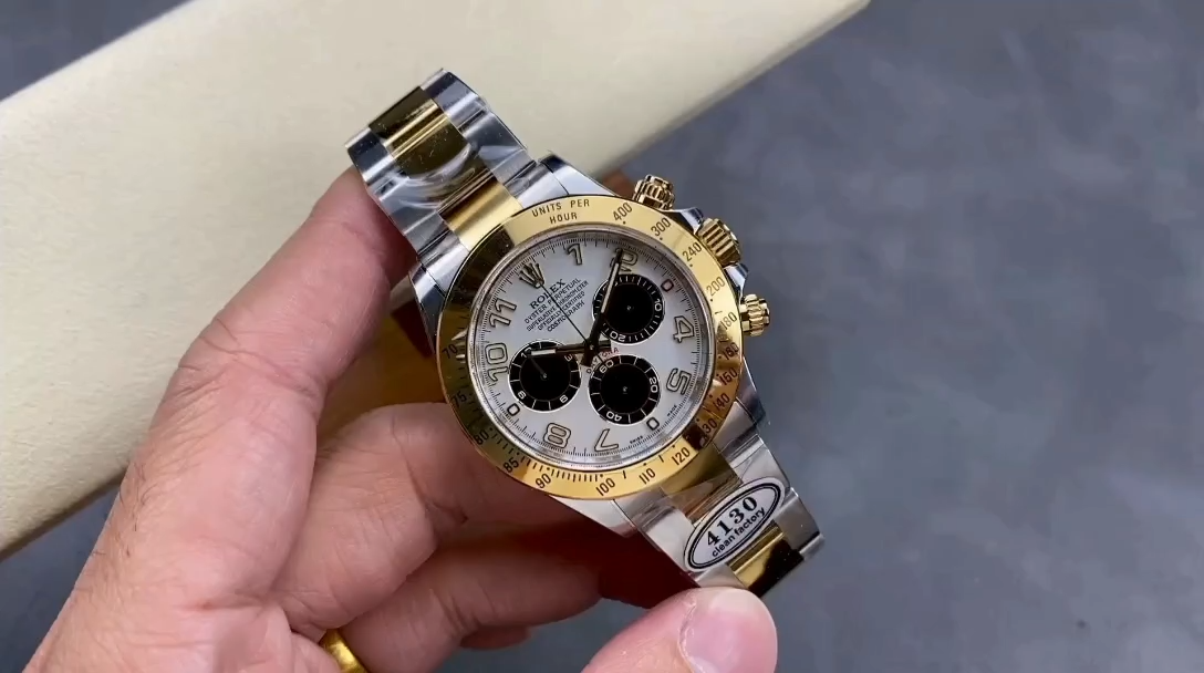 Rolex Daytona 116523 White Arabic Panda Dial 40mm Mens Replica Watch
