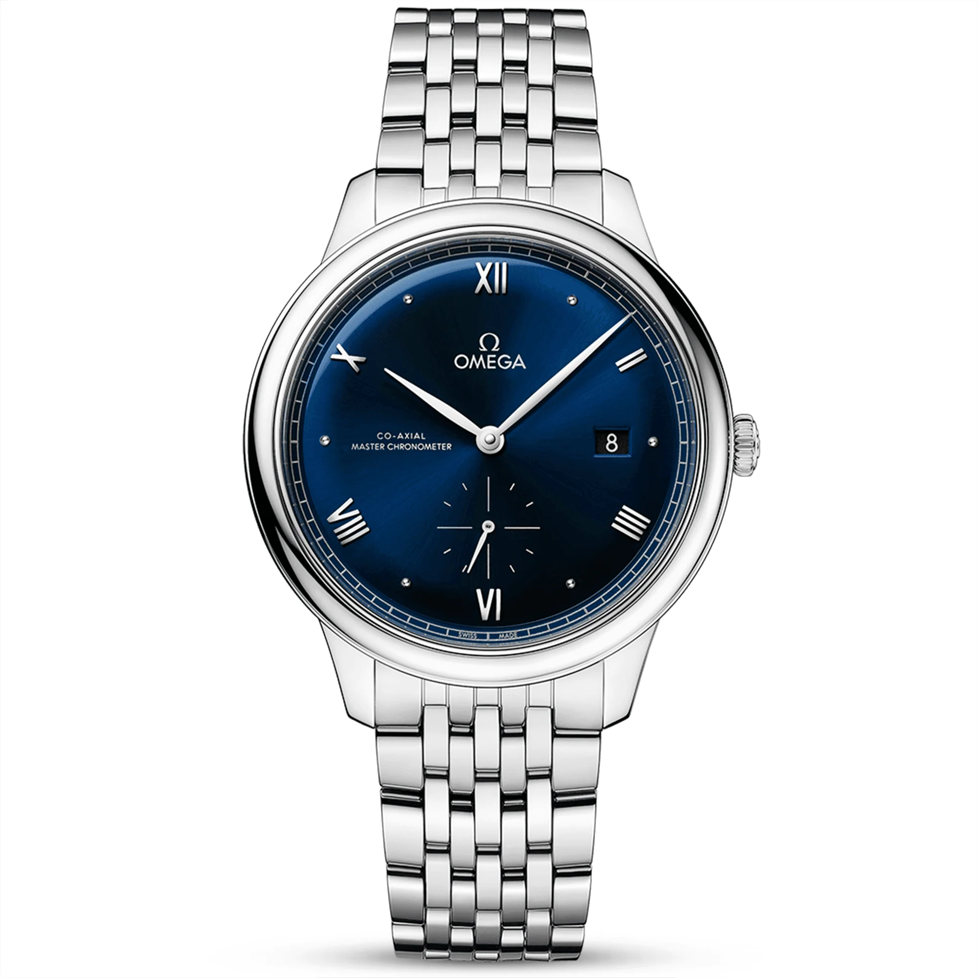 OMEGA De Ville Prestige Small Seconds 41mm Blue Dial Automatic Bracelet Watch