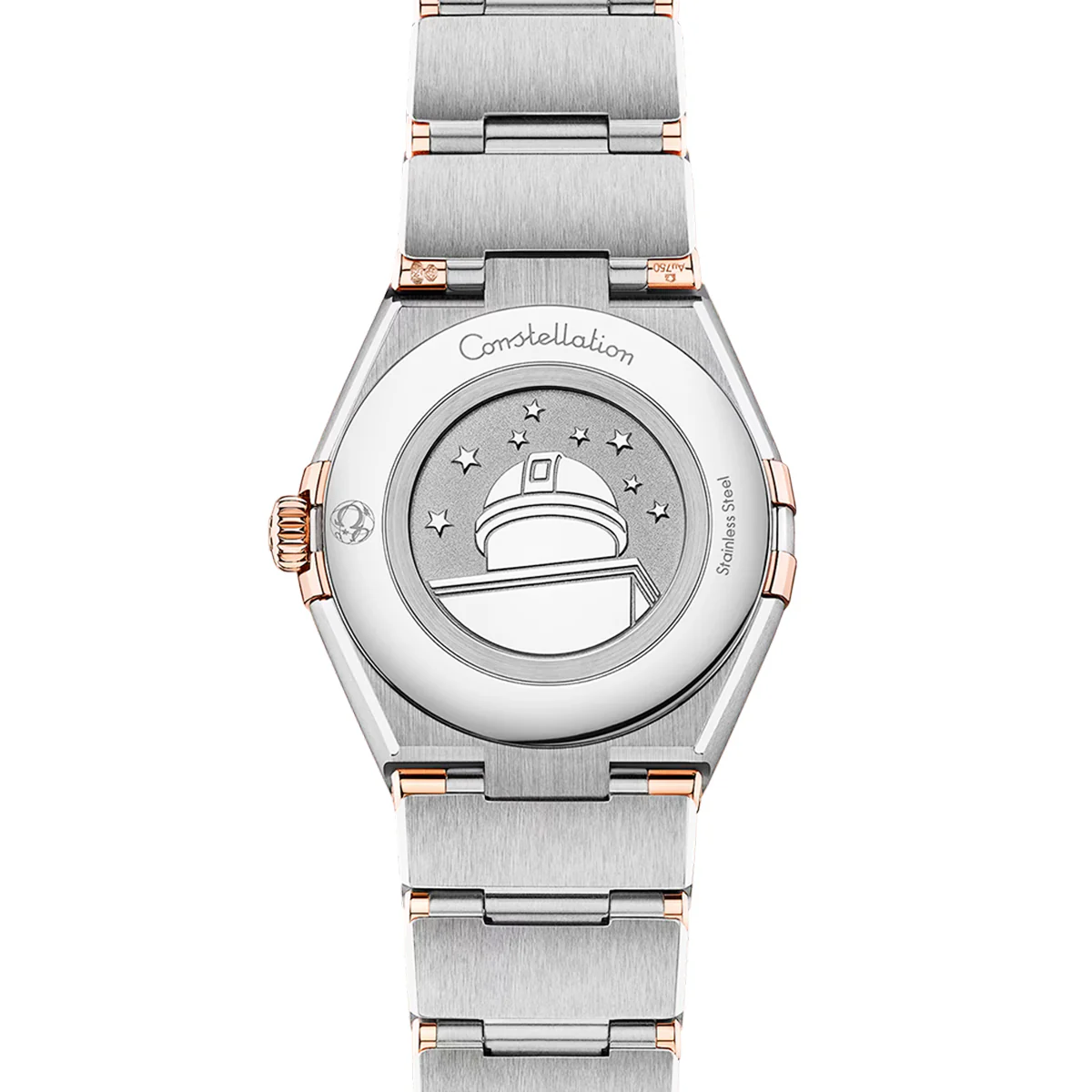 OMEGA Constellation 28mm Steel & 18ct Sedna Gold Diamond Set Ladies Watch